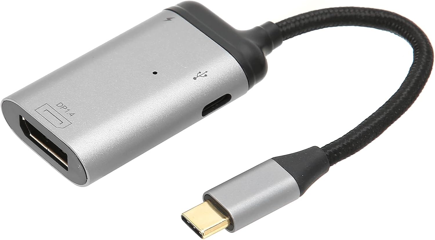 USB-C 轉 Mini DisplayPort 轉接器，100W 便攜式 Type-C 轉 DisplayPort 轉接器，支援供電，適用於筆記型電腦的 Type-C 轉 DP 轉接器