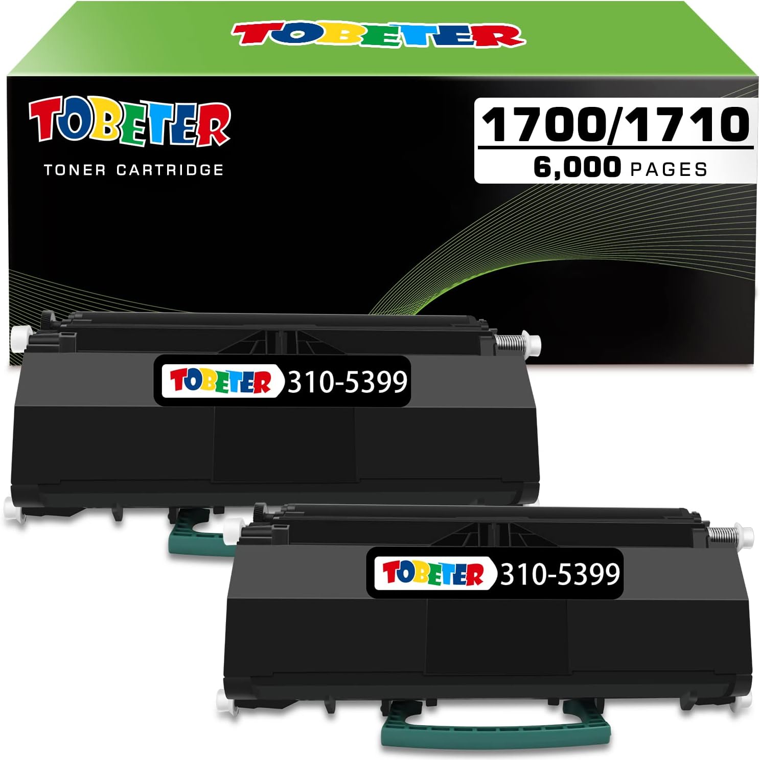 ToBeter 相容於戴爾 1700 310-5399/5400/5401/5402/7020/7022/7023/7025 7038/7039/7040 硒鼓，適用於戴爾 1700 1700N 硒鼓，適用於戴式機組式17100 1700N 硒鼓