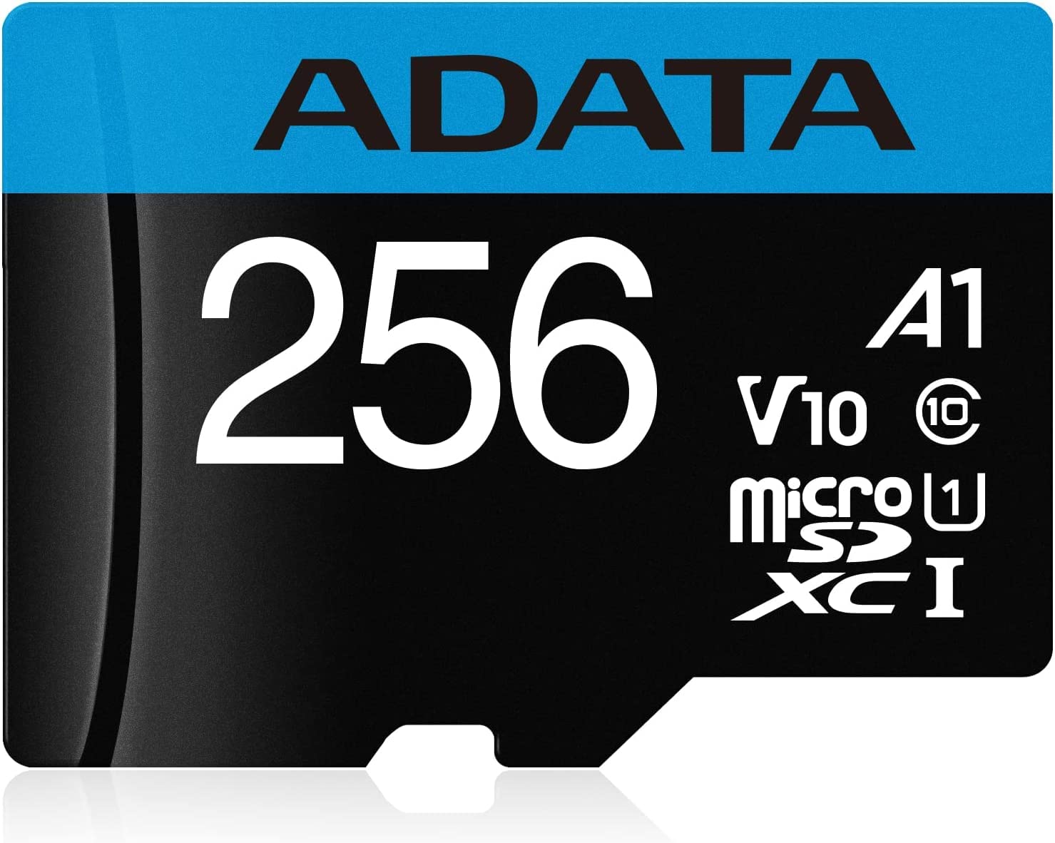 ADATA Premier 256GB MicroSDHC/SDXC UHS-I Class 10 V10 A1 記憶卡，附轉接器，讀取速度高達 100 MB/s (AUSDX256GUICL10A1-RA1)