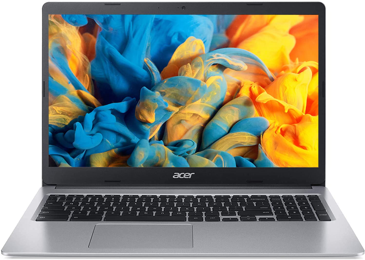 宏碁 2022 年 15 吋高清 IPS Chromebook，英特爾雙核心賽揚處理器，最高主頻 2.55GHz，4GB 內存，32GB 存儲空間，超高速 WiFi，最高速度 1300 Mbps，Chrome 操作系統 - （翻新機）（戴爾銀色）