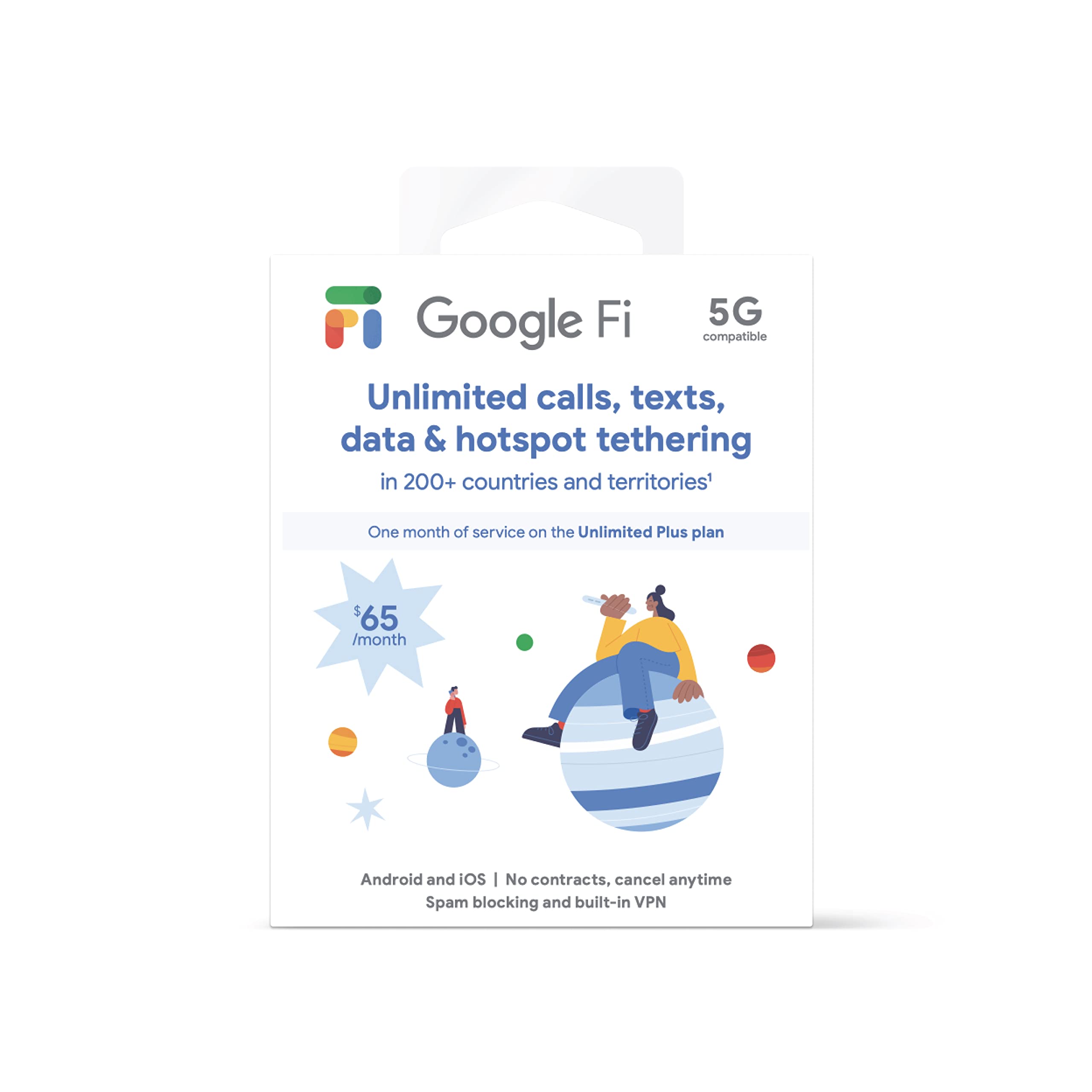 Google Fi 無限流量 Plus SIM 卡套裝