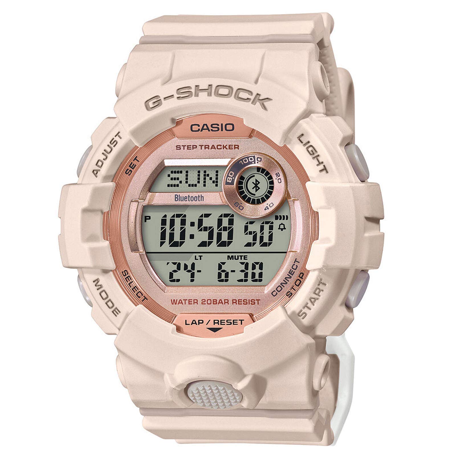 Casio GMDB800-4 G-Shock 女士手錶 粉紅色 50.7mm 樹脂錶帶