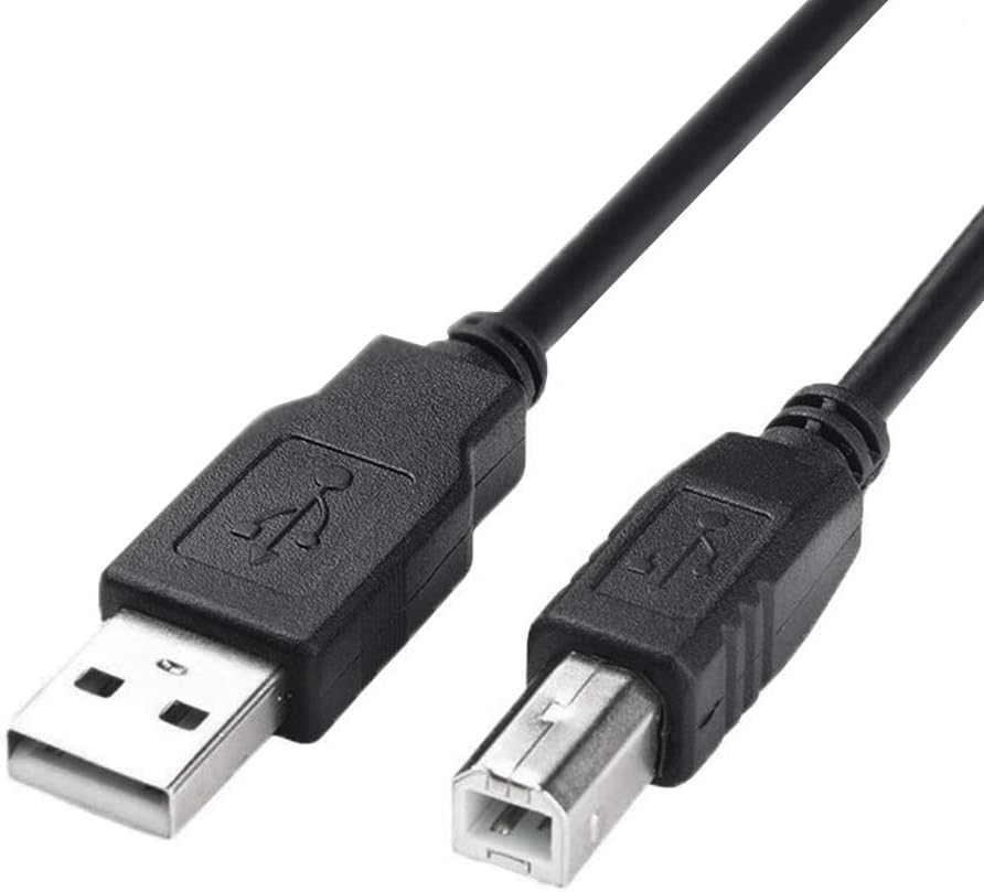 印表機連接線 電腦USB印表機掃描器連接線 高速A型公頭轉B型公頭連接線 適用於惠普、佳能、戴爾、愛普生、利盟、施樂、三星等品牌（10英尺）