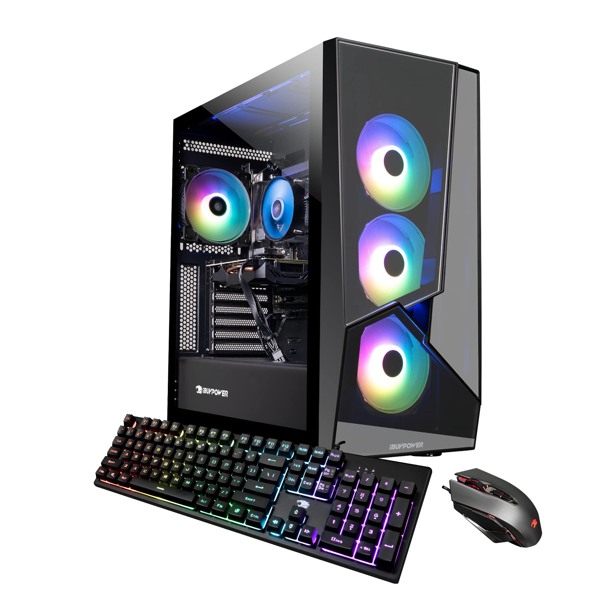iBUYPOWER 專業遊戲 PC 桌上型 SlateMR 215a（AMD Ryzen 5 5600G 3.9 GHz，AMD Radeon RX 6600XT 8GB，16GB DDR4，480 GB SSD，支援 WiFi，Windows 11 家用版）