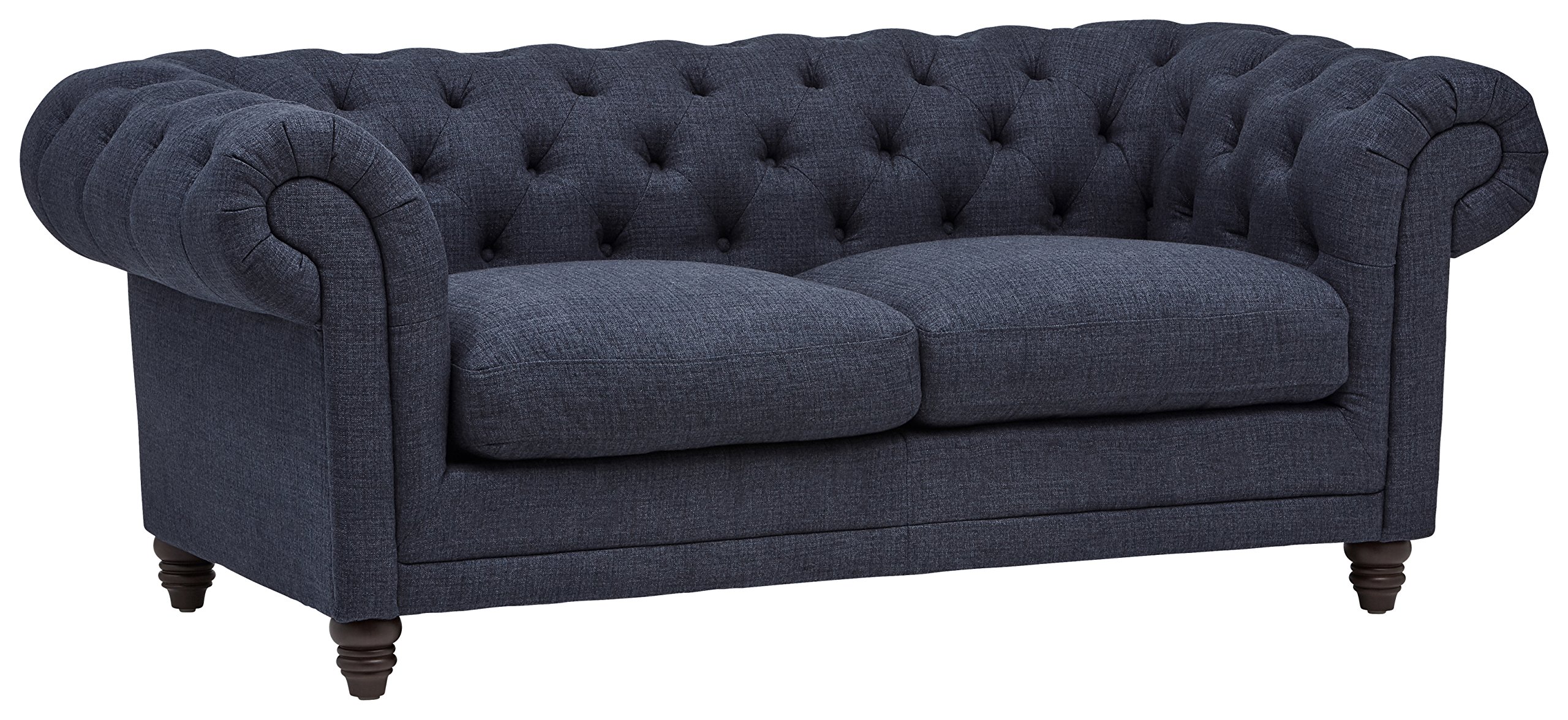 亞馬遜品牌 – Stone & Beam Bradbury Chesterfield 絎縫雙人沙發，78.7 英吋寬，海軍藍