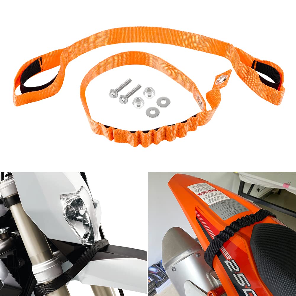 NICECNC升級版橘色前後擋泥板提拉帶，相容於KTM 125-450 SX/SX-F 2019-2022款、125-500 EXC/EXC-F/XC/XC-F/XC-W/TPI/SIX DAYS 2020-2022 車型。