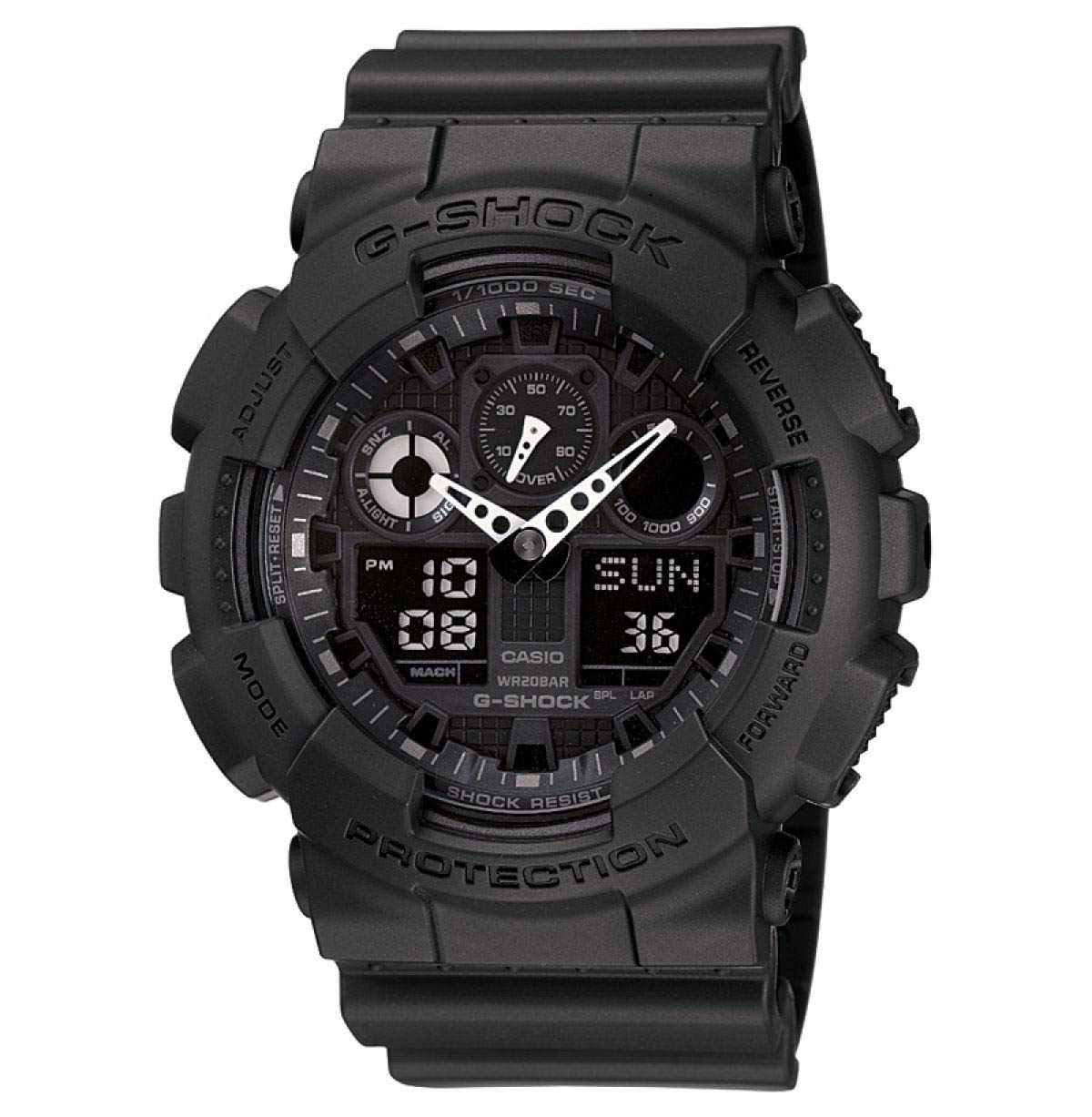 G-Shock 男士樹脂手錶，附防滑超大按鈕 - 防水防磁
