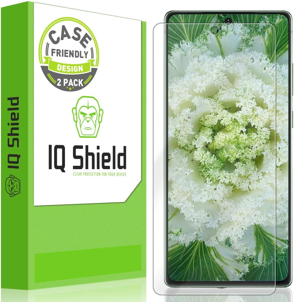 IQ Shield 螢幕保護貼，相容於三星 Galaxy Note 20 (6.7 吋)（2 片裝）（相容手機殼），防氣泡透明膜