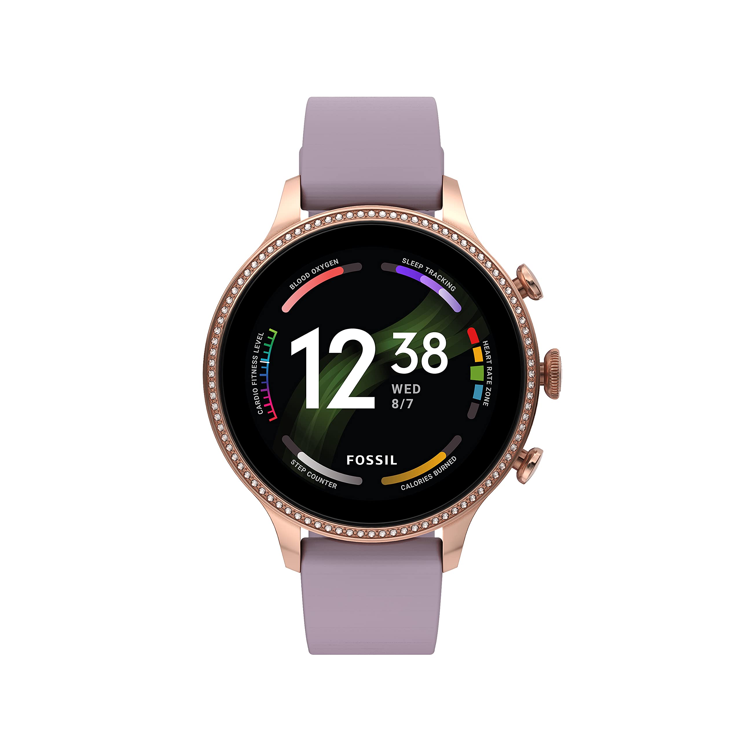 Fossil Gen 6 42mm 觸控螢幕智慧手錶，內建 Alexa，具備心率、血氧、活動追蹤、GPS、揚聲器和智慧型手機通知功能。