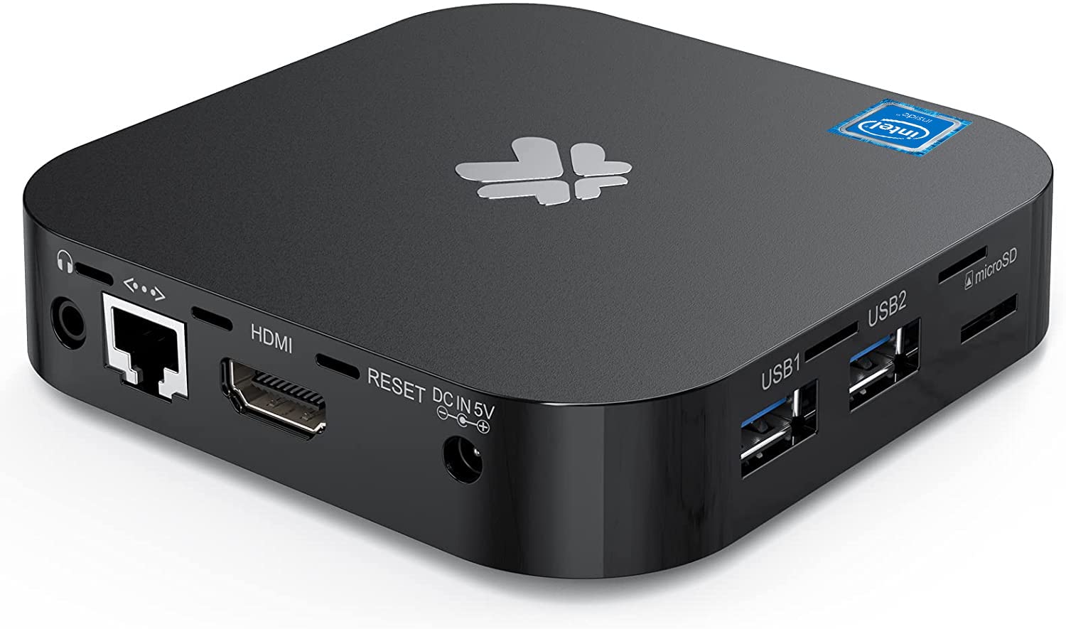 迷你電腦，Windows 10 專業版，英特爾凌動 Z8350 處理器，2GB DDR3 內存，32GB eMMC 存儲，迷你台式機，支援 4K 高清、2.4G/5G WiFi、藍牙 4.2，家用辦公