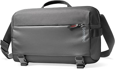 適用於 MacBook Pro 14 吋 M1 Pro/Max 的輕巧 EDC 肩背包，簡約胸包/肩背包/斜背包，防水輕便，適合商務、旅行、工作、健身、運動等各種場合。