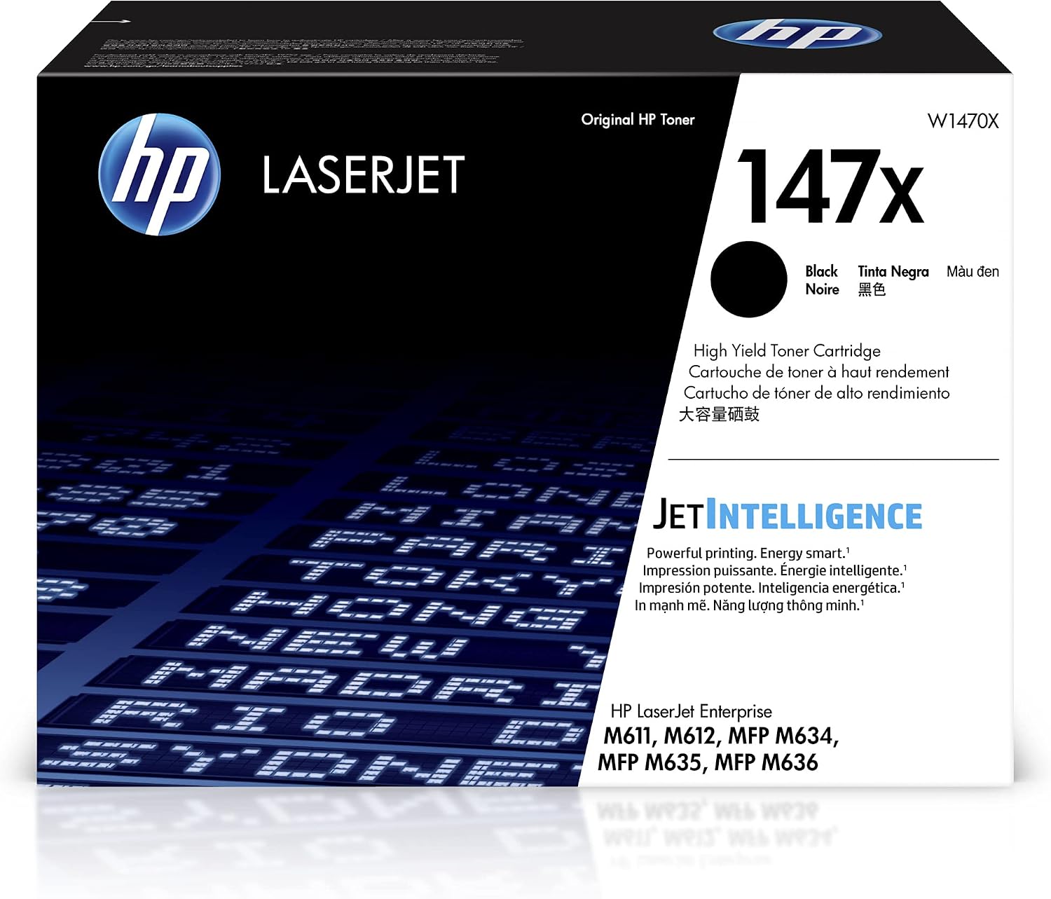 HP 147X 黑色高容量碳粉匣 | 適用於 HP LaserJet Enterprise M611、M612 系列，HP LaserJet Enterprise MFP M634、M635、M636 系列 | W1470X