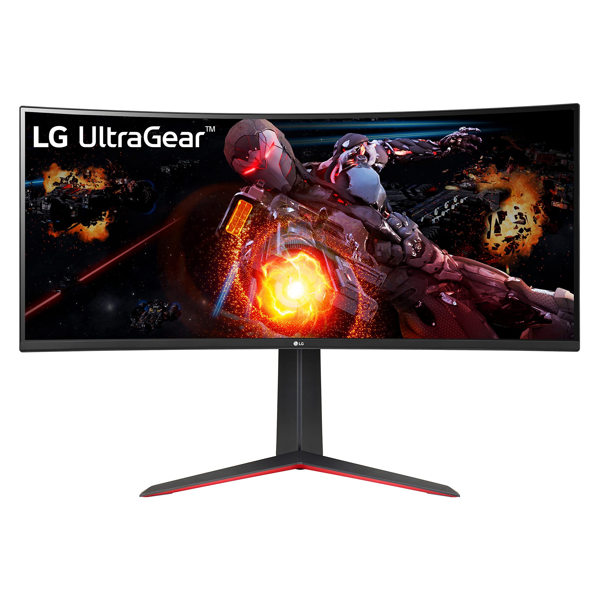 LG UltraGear QHD 34吋曲面遊戲顯示器 34GP63A-B，VA面板，相容於HDR 10和AMD FreeSync Premium，160Hz刷新率，黑色
