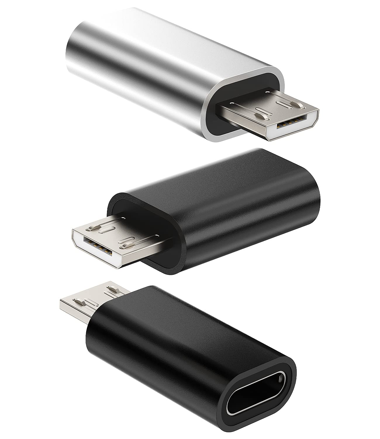 3個裝，相容於Lightning母口轉Micro USB公口轉接器，適用於蘋果iPhone 7/8 Plus/X/XR/XS/11/12/Mini/Pro，也適用於iPad電源介面、三星Galaxy S7/S6 Edge、Nexus 5、LG等裝置。
