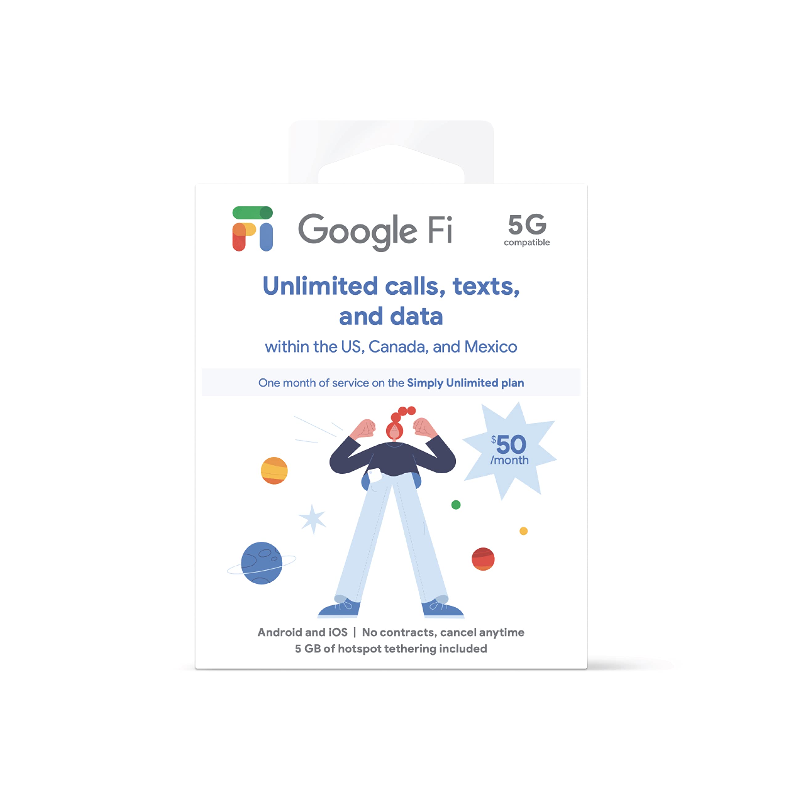 Google Fi 無限流量 SIM 卡套裝