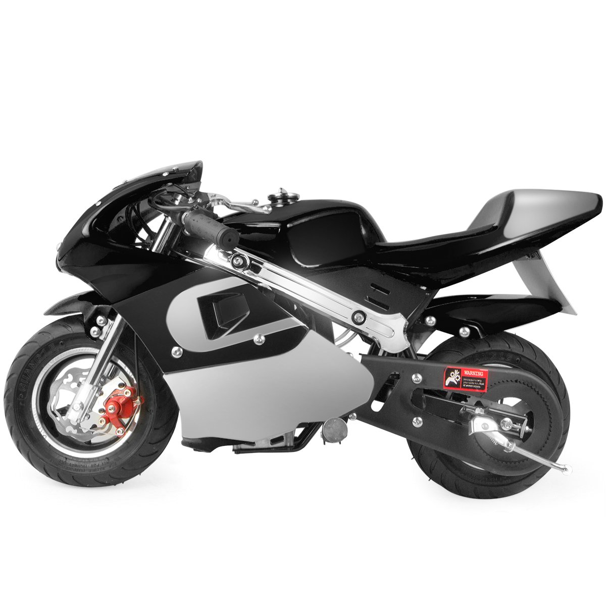 XtremepowerUS 40CC迷你汽油口袋摩托車，EPA四衝程發動機，車把手柄，帶襯墊座椅（黑色）