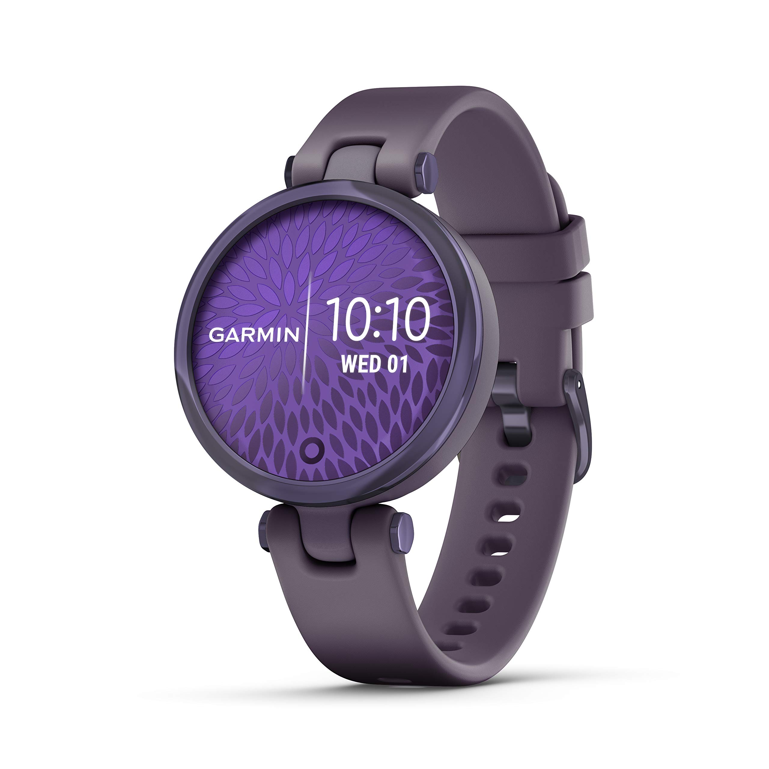 Garmin Lily™，小型智慧手錶，附觸控螢幕和紋理鏡片，深紫色