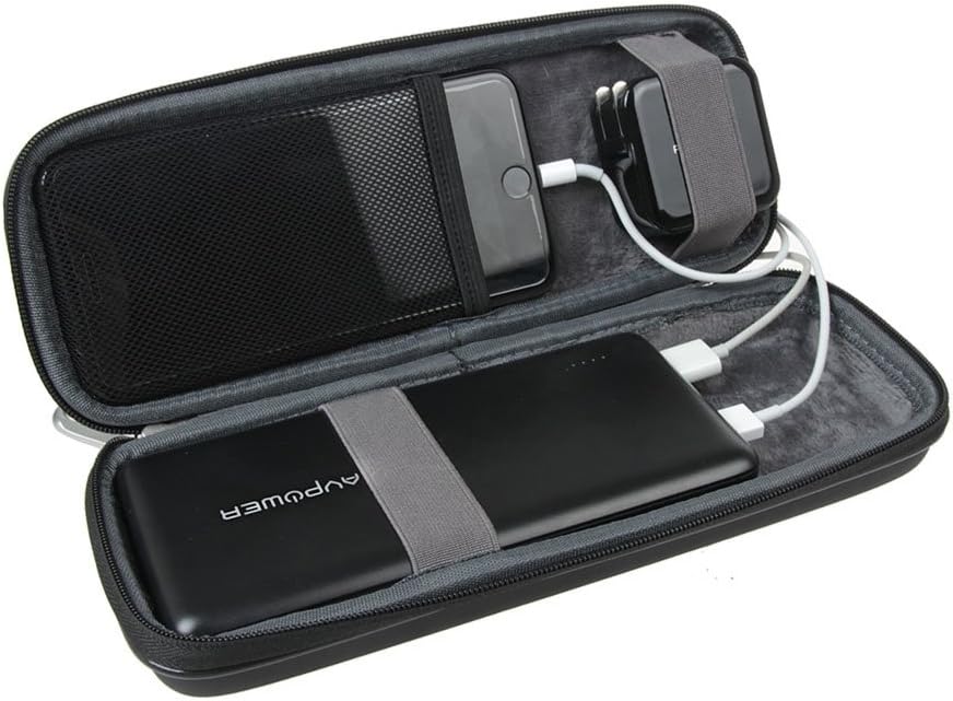 Hermitshell 硬質 EVA 旅行收納盒，適用於 RAVPower 26800mAh / 32000mAh / 20000mAh 行動電源