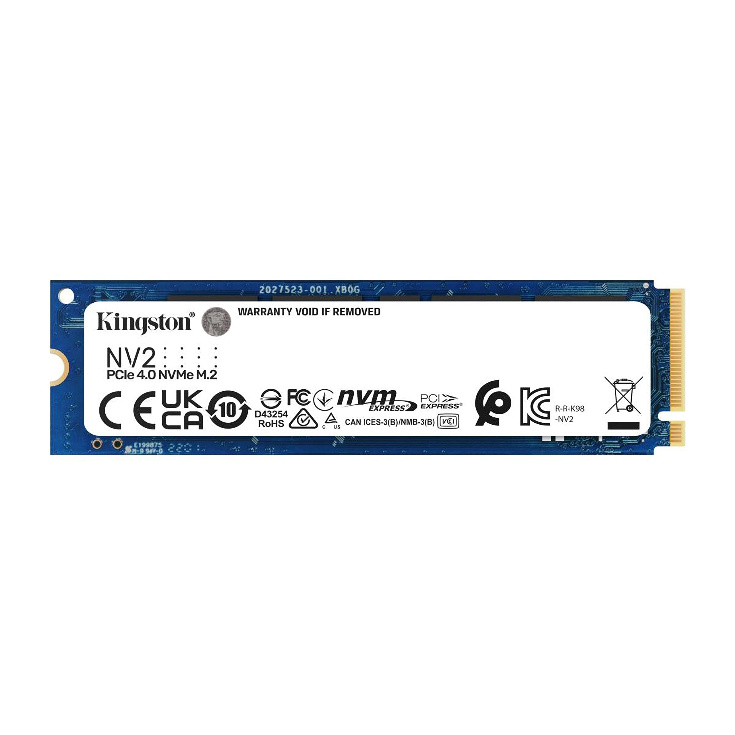 金士頓 NV2 500G M.2 2280 NVMe 固態硬碟 | PCIe 4.0 Gen 4x4 | 最高讀寫速度 3500 MB/s | SNV2S/500G