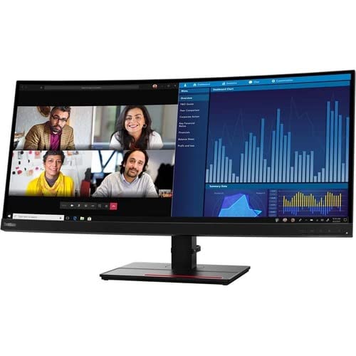 聯想 ThinkVision P34w-20 34.1 吋 UW-QHD 曲面 WLED 液晶顯示器 - 21:9 - 烏鴉黑 - 34 吋 - IPS 技術 - 3440 x 1440 解析度 - 10.7 億色 - 300 尼特