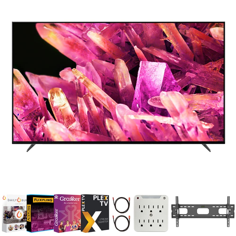 Sony XR85X90K Bravia XR 85 吋 X90K 4K HDR 全陣列 LED 智慧電視（2022 年式）套裝，包含 Premiere Movies 串流服務 + 37-100 吋電視壁掛架 + 6 位元防浪湧轉接器 + 2 條 6 呎 4K HDMI 2.0 線