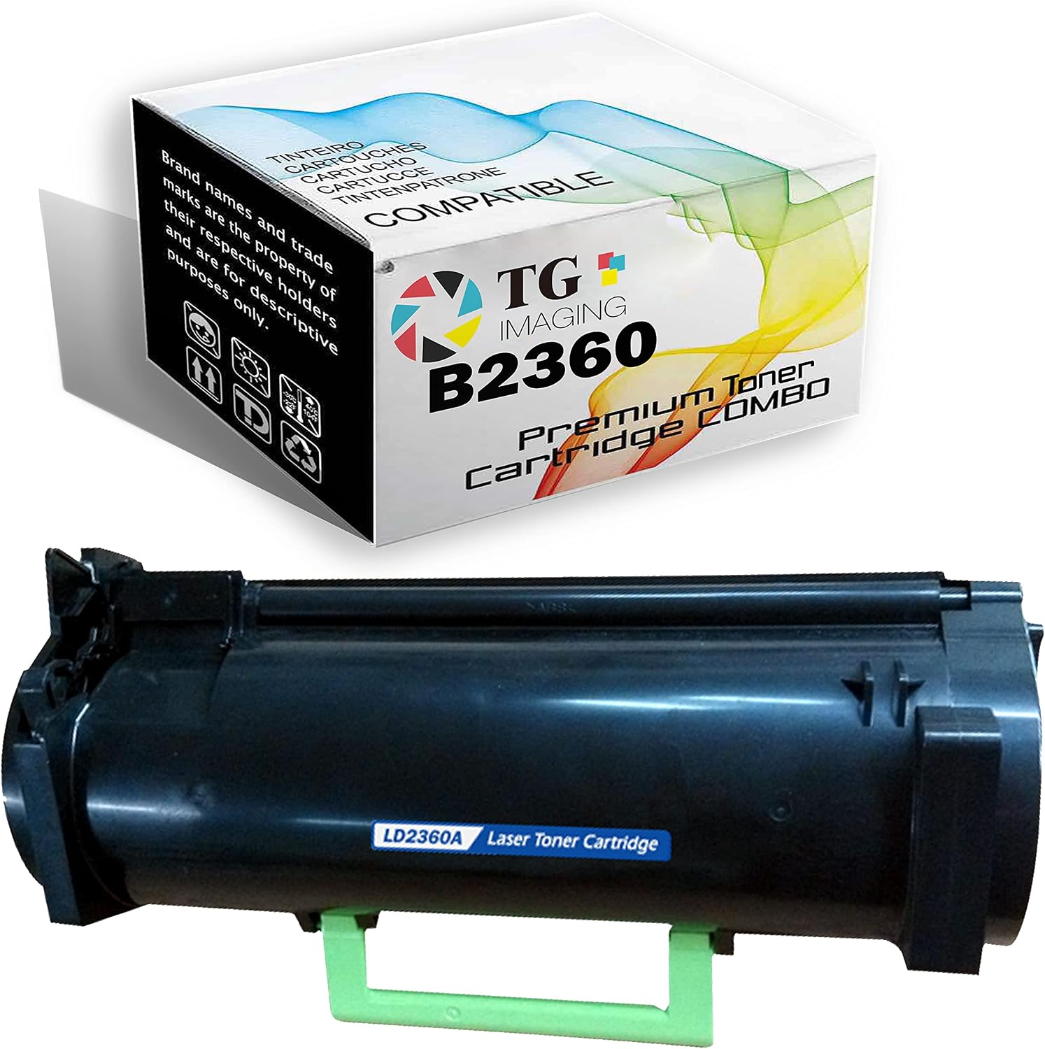 1個裝 TG Imaging 相容於 B2360dn 碳粉匣，適用於戴爾 B2360 B2360d B2360dn B3460dn B3465dn B3465dnf 碳粉匣印表機 (331-9805 | M11XH | C3NTP)