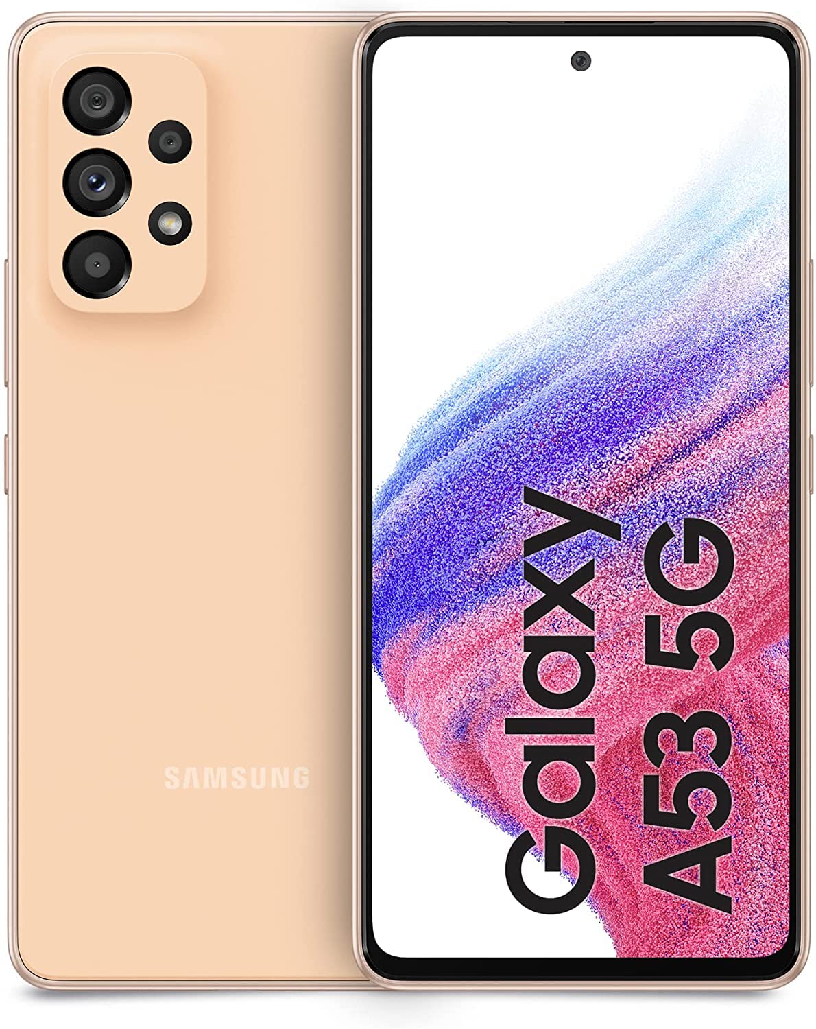 三星 Galaxy A53 5G (SM-A536E/DS) 雙卡雙待，128GB 存儲，6GB 運行內存，出廠解鎖 GSM，國際版 - 無保修 - (Awesome Peach)