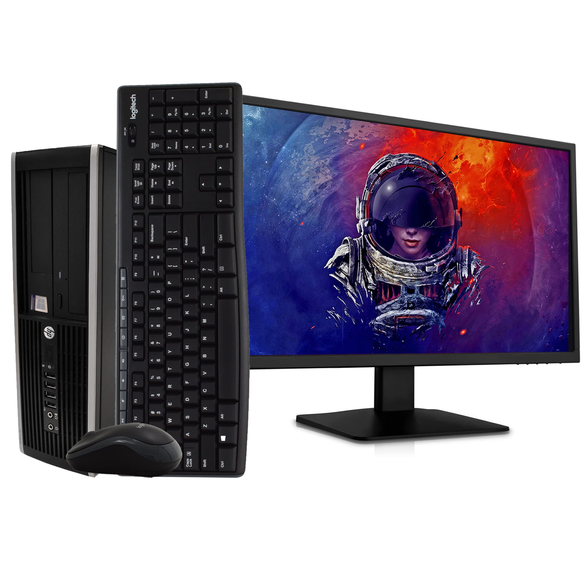 HP Elite 桌上型電腦 | 英特爾四核心 i5 處理器 | 8GB 記憶體 | 1TB 硬碟 | 24 吋液晶顯示器（1080p HDMI 介面） |無線鍵盤與滑鼠 | WiFi + 藍牙 | Windows 10 系統（翻新機）