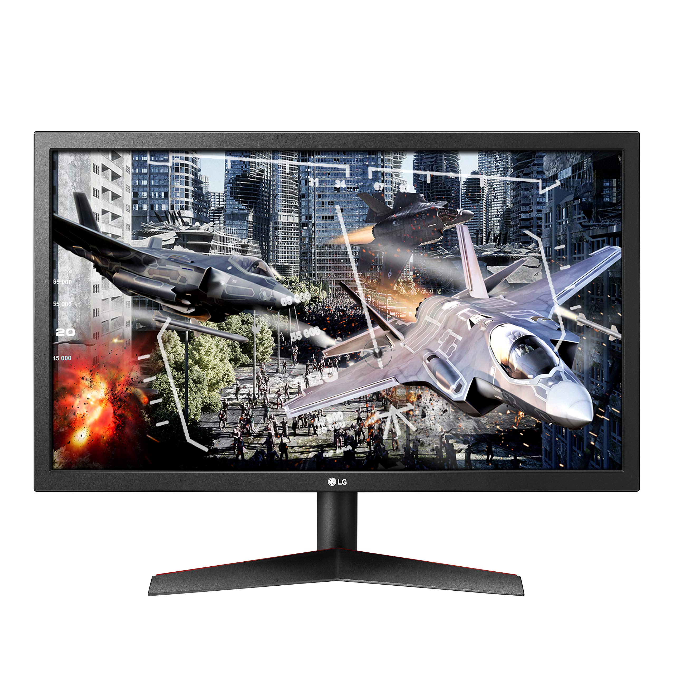 LG UltraGear FHD 24吋遊戲顯示器 24GL600F-B，TN面板，支援AMD FreeSync，144Hz更新率，黑色