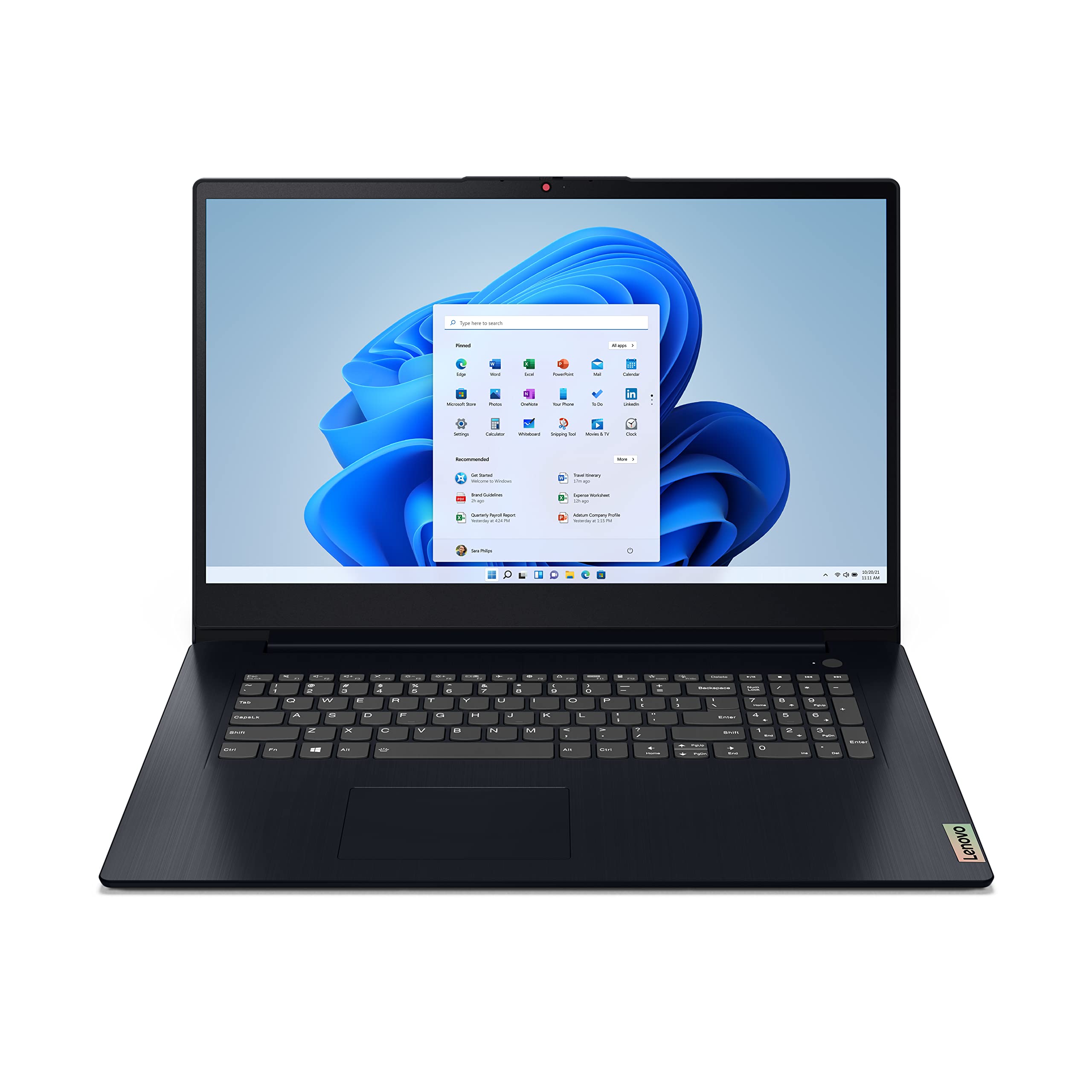 聯想 IdeaPad 3 筆記型電腦，15.6 吋高清+顯示屏，AMD Ryzen 5 5500U 處理器，8GB 內存，512GB 存儲空間，AMD Radeon 7 顯卡，Windows 11 家庭版，深淵藍配色