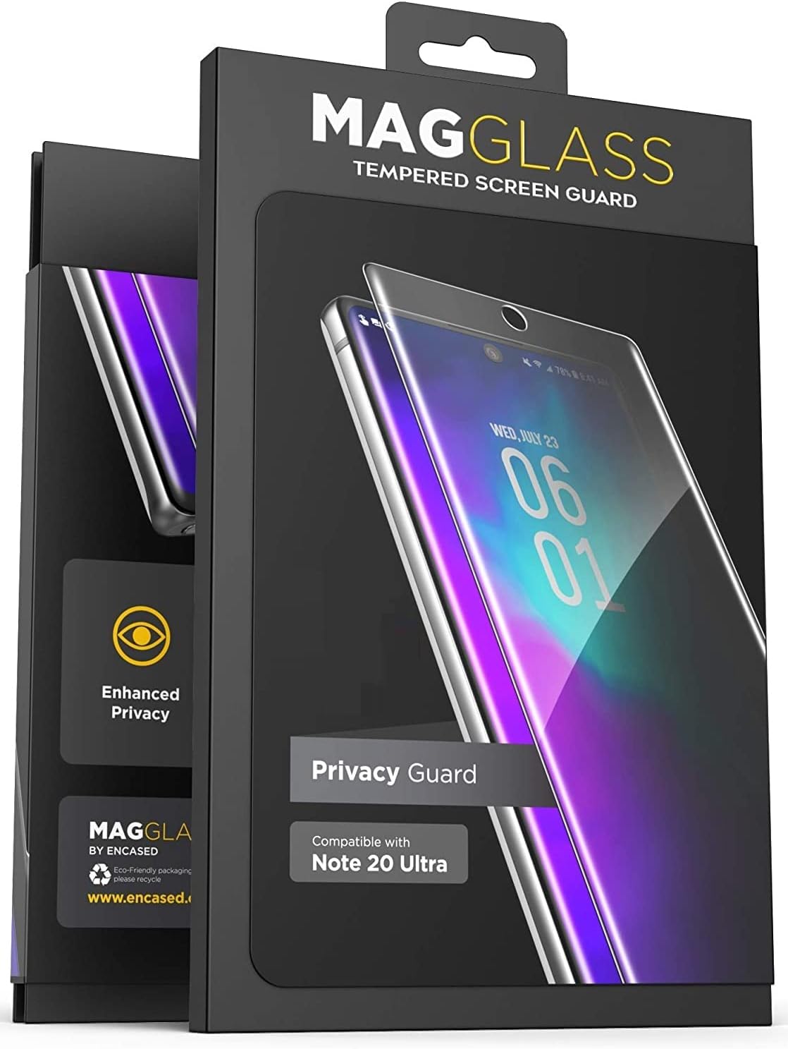 magglass Galaxy Note 20 Ultra 強化玻璃螢幕保護貼（附指紋辨識功能） - 無氣泡螢幕保護貼和鏡頭保護膜，適用於三星 Note 20 Ultra（相容於手機殼）