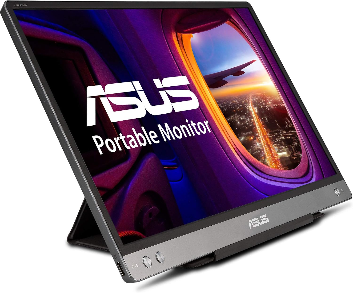ASUS ZenScreen MB14AC 14 吋便攜式 USB Type-C 顯示器，1080P 全高清，IPS 面板，護眼設計，防眩光錶面，筆記型電腦外接顯示器，混合訊號解決方案