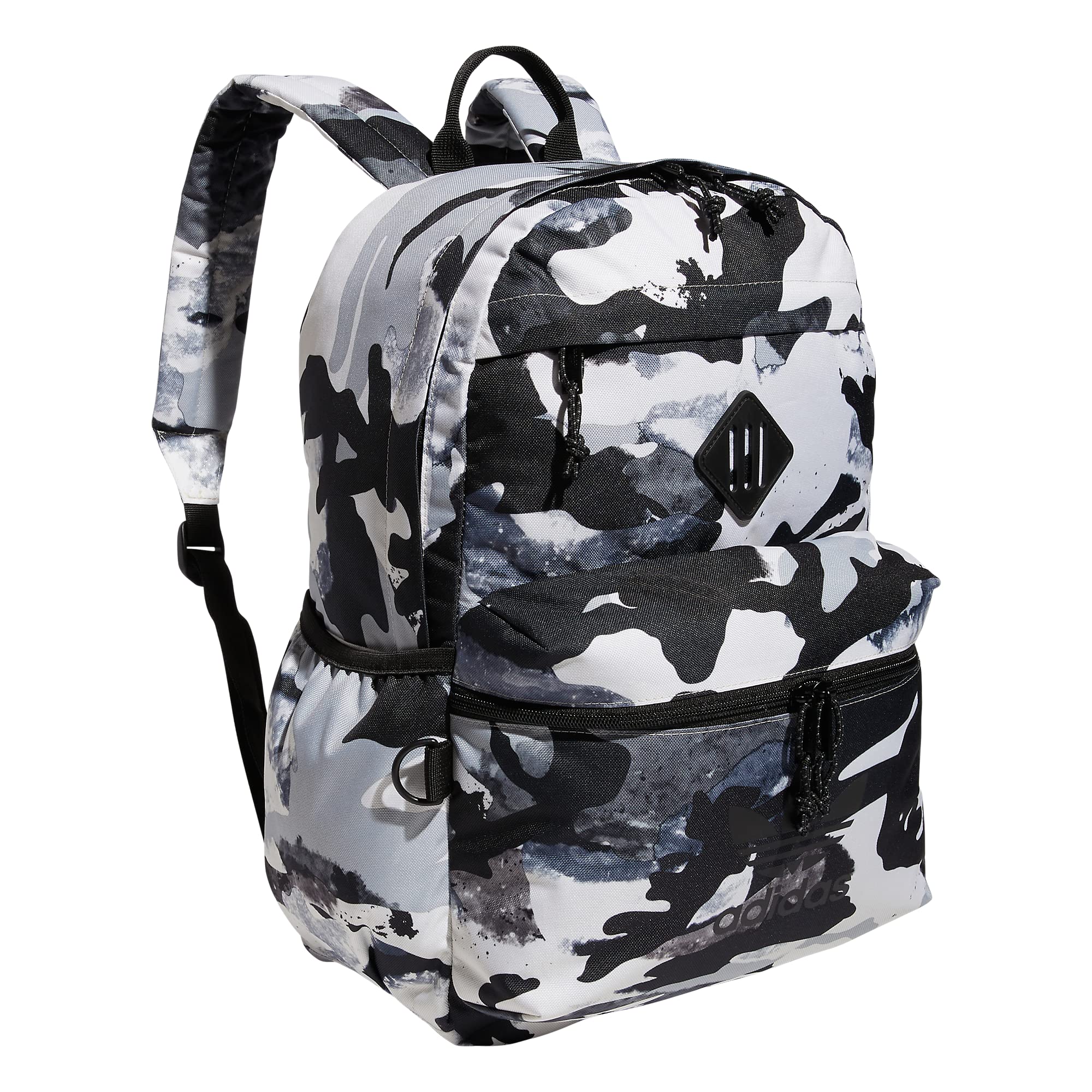 三葉草 2.0 背包，Adi Camo 系列粉筆白-黑色，均碼