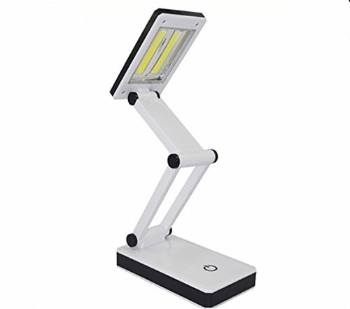 【新款】TOMOL 超亮 COB LED 便攜式檯燈旅行燈：可折疊，觸控操作，3 檔亮度可調，電池和 USB 供電