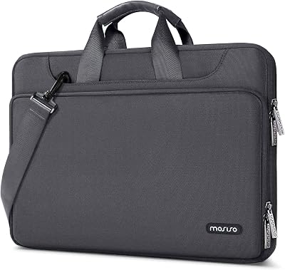 MOSISO 360° 全方位保護筆記型電腦單肩包，適用於 MacBook Pro 16 吋（2023-2019 年 M2 A2780、M1 A2485、Pro/Max A2141/Pro 15 A1398）以及 15-15.6 吋筆記型電腦，配有同色石內膽包和肩帶，帶石板內膽包