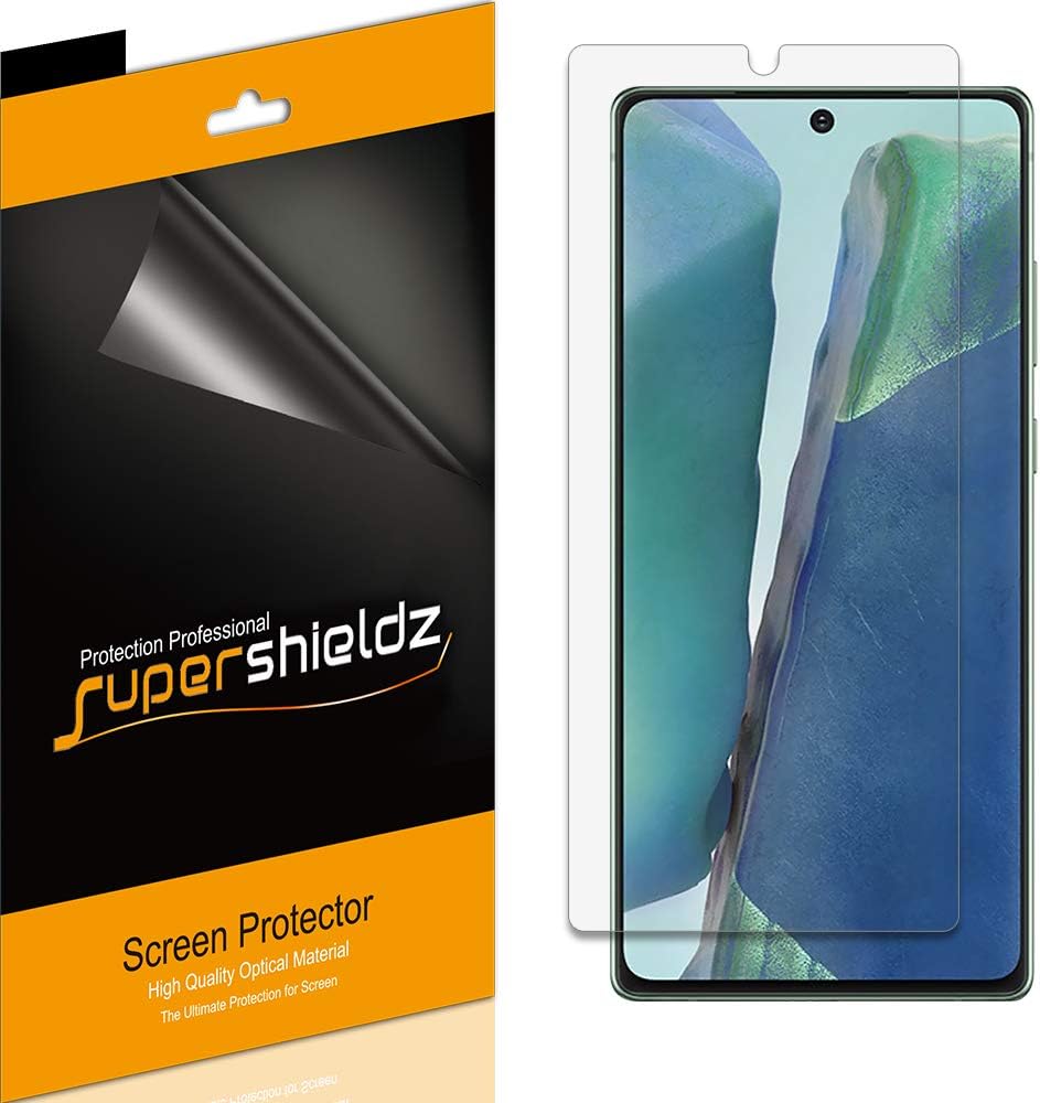 （6片裝）Supershieldz 三星 Galaxy Note 20 5G 專用螢幕保護貼，高清透明保護膜（PET材質）