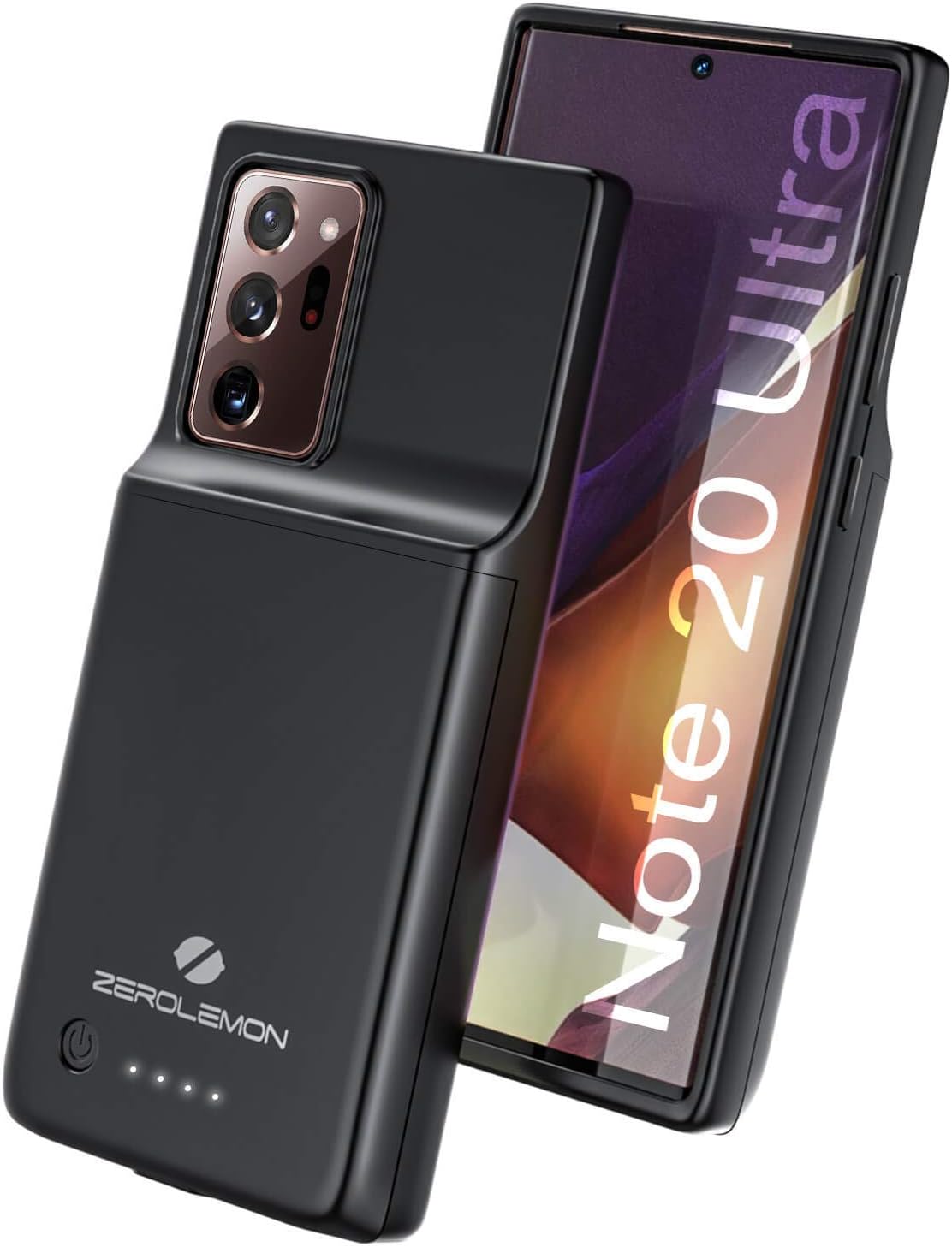 ZEROLEMON 適用於 Galaxy Note 20 Ultra 的電池保護殼，5000mAh，支援快速充電、無線充電和 Android Auto，可擴充電池容量，保護殼適用於 Galaxy Note 20 Ultra。