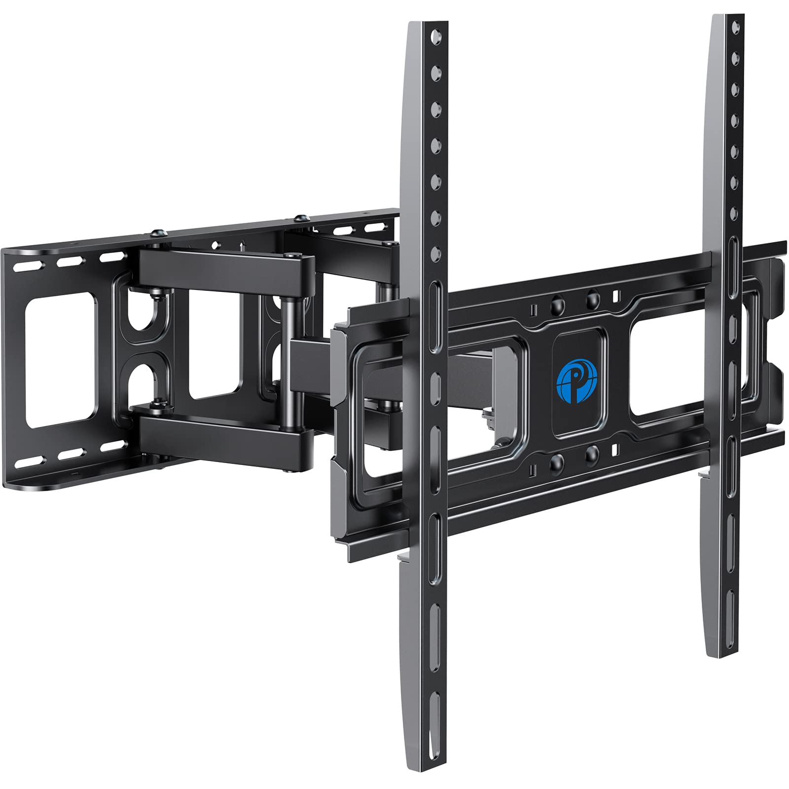 Pipishell 電視壁掛支架，適用於 26-65 吋 LED、LCD、OLED 和 4K 電視，全方位可調，可旋轉、伸縮、傾斜和調平，最大 VESA 標準 400x400mm，承重高達 99 磅，適用於 12/16 吋木質龍骨。