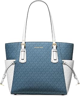 MICHAEL Michael Kors Voyager Signature 東西向手提包 深色淺藍色 多色 均碼