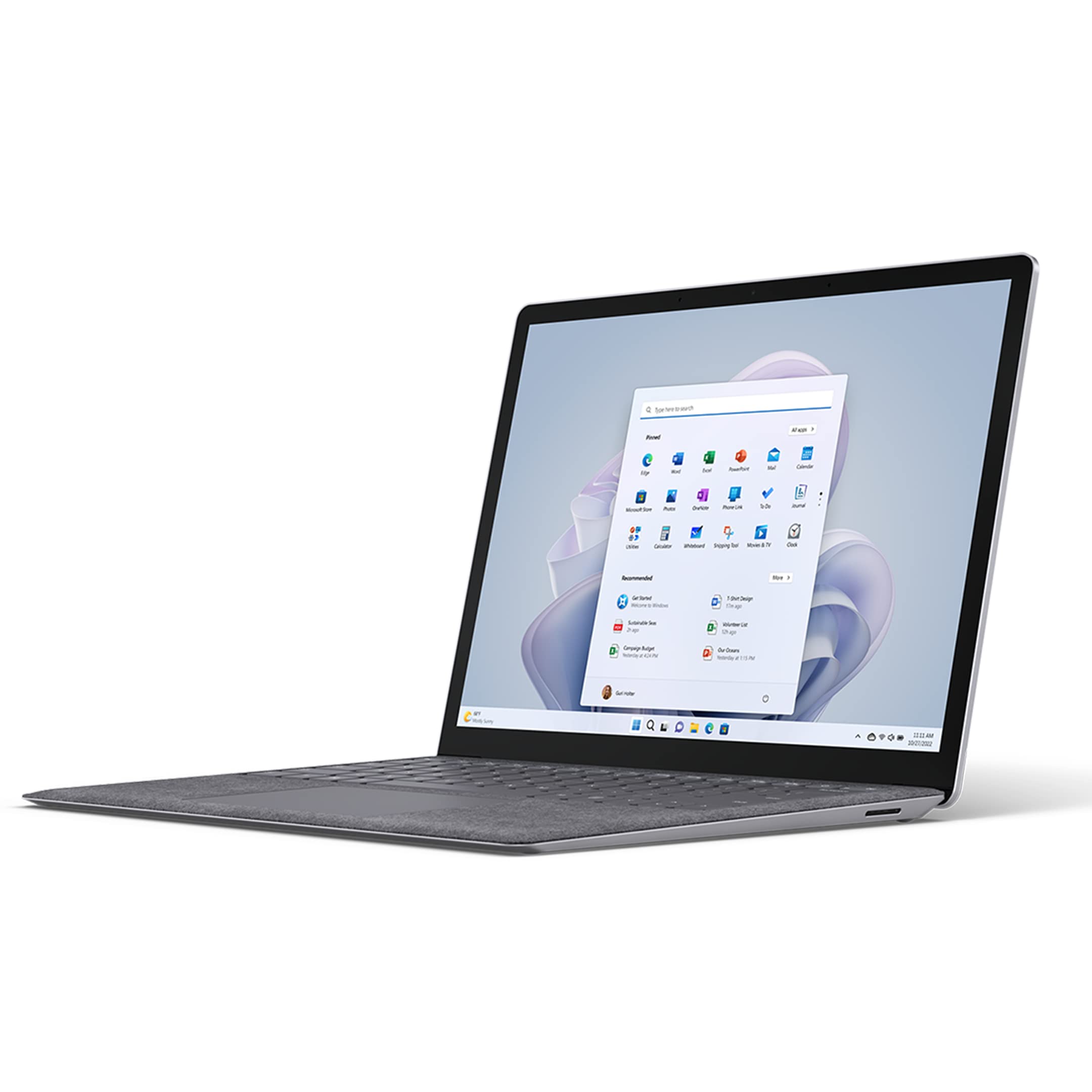 微軟 Surface Laptop 5 (2022)，13.5 吋觸控屏，輕薄便攜，超長續航，搭載快速英特爾 i5 處理器，支援多工處理，256GB 儲存空間，預載 Windows 11 系統，鉑金版