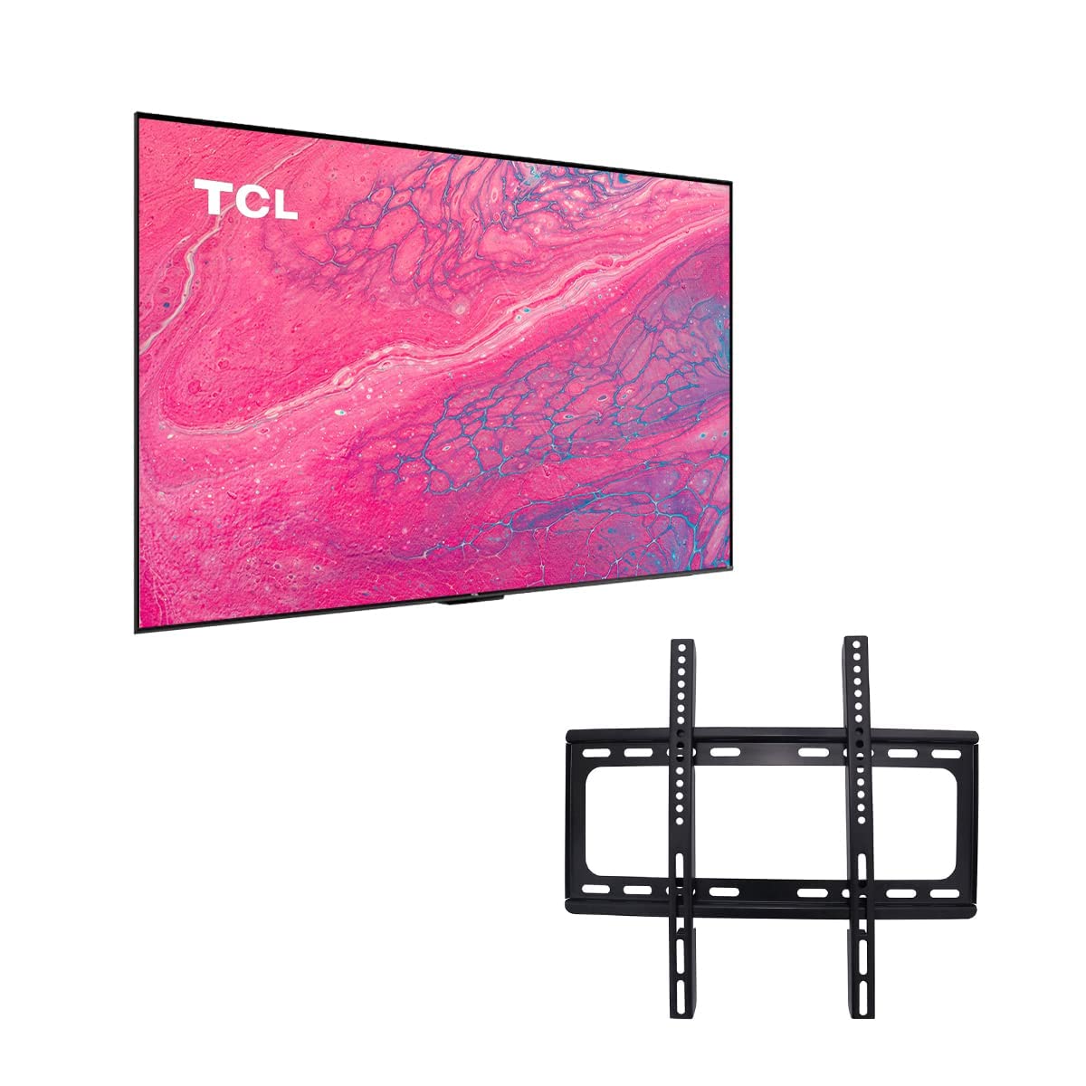 TCL 55吋4系列4K 2160p超高清HDR智慧LED電視，HDR，60Hz刷新率，相容於Alexa和Google Assistant，高階設計，全視角，附贈壁掛架（不含底座），型號55S451（翻新機）