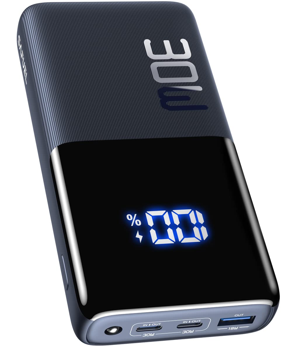 SAFUEL 隨身充電器，雙 USB C 輸入/輸出 30W PD 行動電源，20000mAh 快速充電三輸出電池組，適用於 iPhone 14 13 12 11 X 8 Pro Max MacBook iPad Samsung S22 S21 Google LG 平板電腦等。