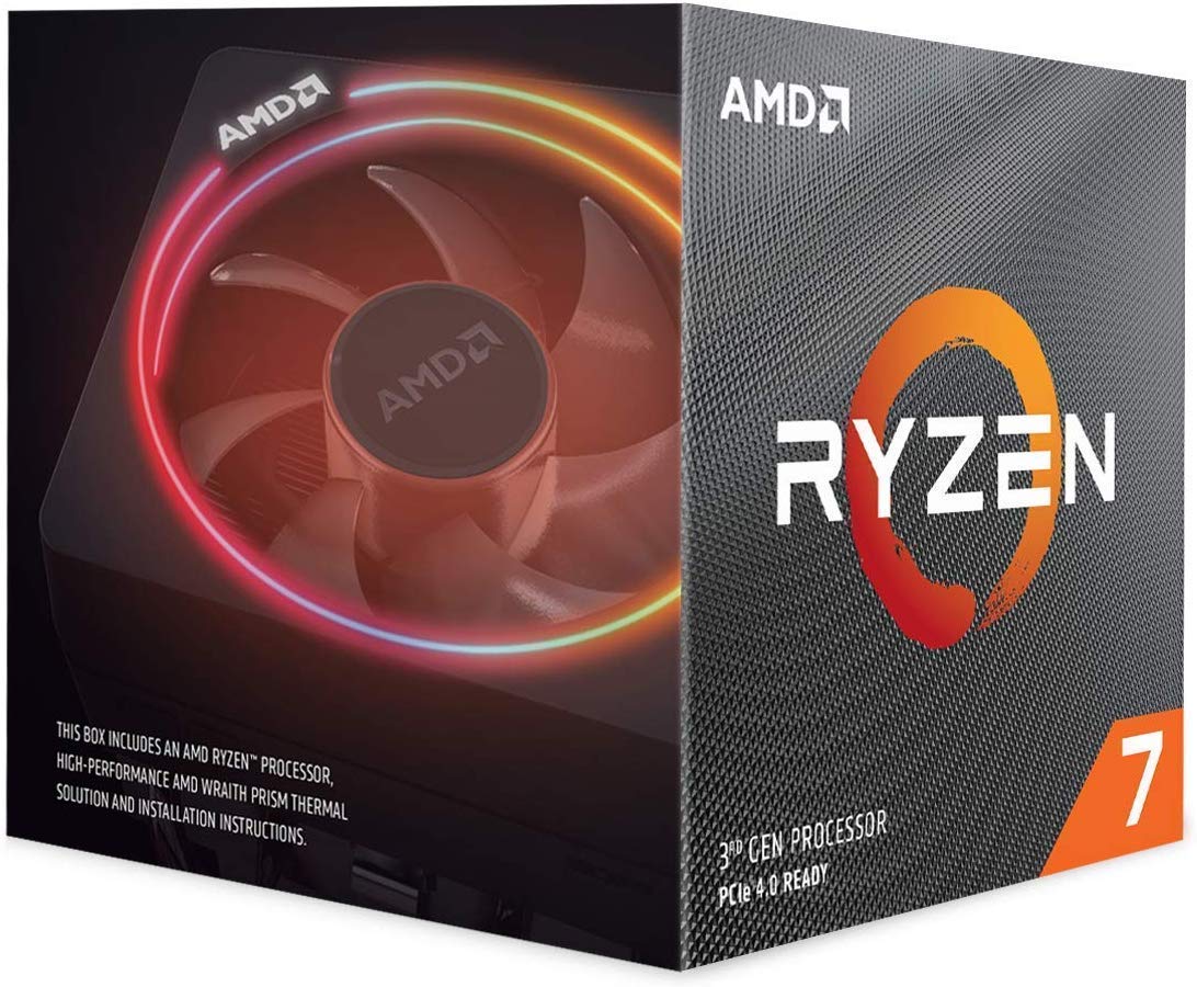 AMD Ryzen 7 3700X 8核心16執行緒不鎖頻桌上處理器，配備Wraith Prism LED散熱器