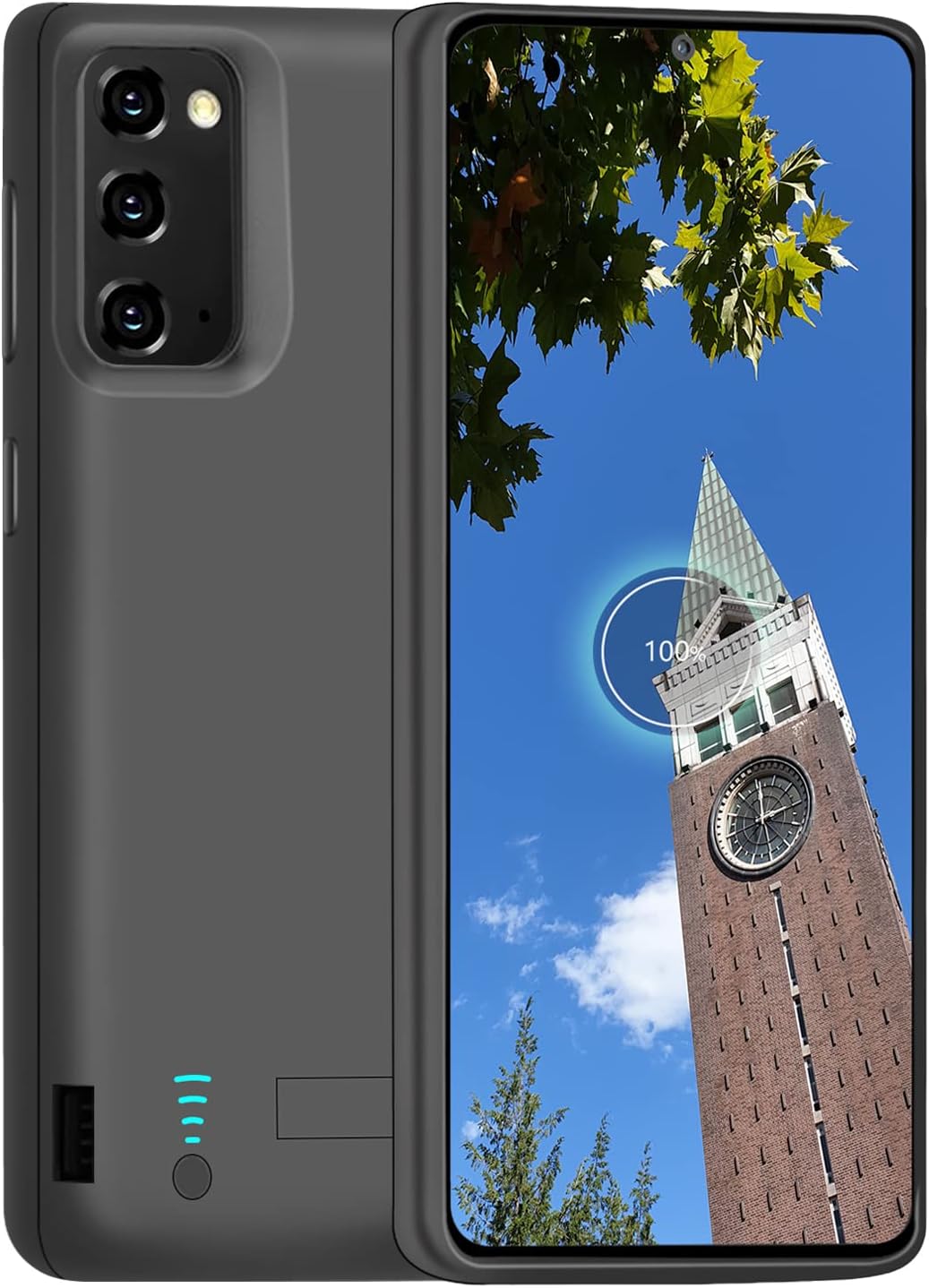 LOYTAL 三星 Galaxy Note 20 5G 專用電池保護殼，6000mAh 可充電擴充電池充電保護殼，外置電池充電器保護殼，額外增加 100% 電量
