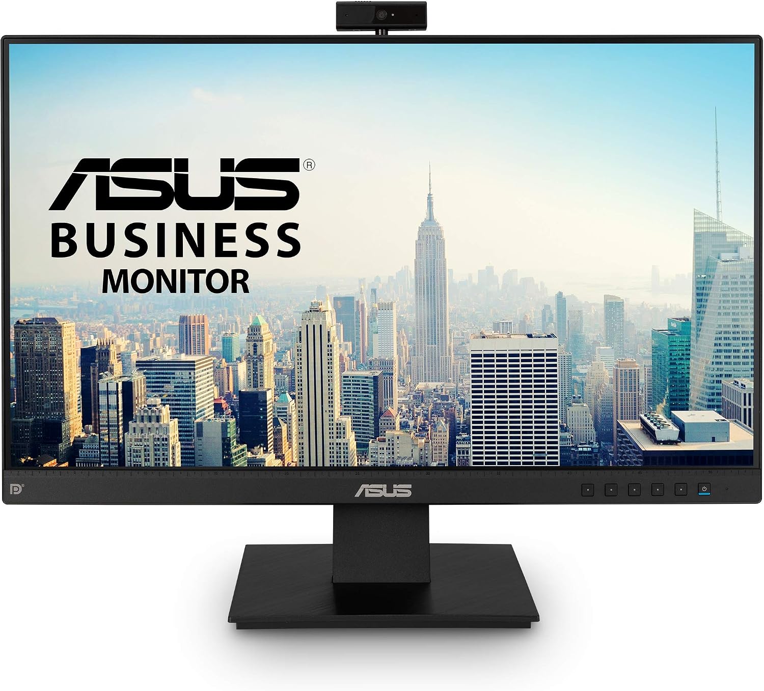 華碩 BE24EQK 23.8 吋商用顯示器，1080P 全高清 IPS 面板，護眼模式，配備 DisplayPort 和 HDMI 接口，無邊框設計，內建可調節 200 萬像素攝像頭，麥克風陣列，立體聲揚聲器，支援視訊會議