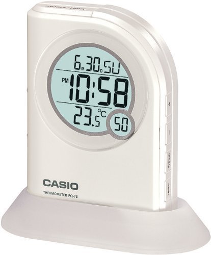 Casio PQ75-7DF 多功能數位溫度計桌面鬧鐘