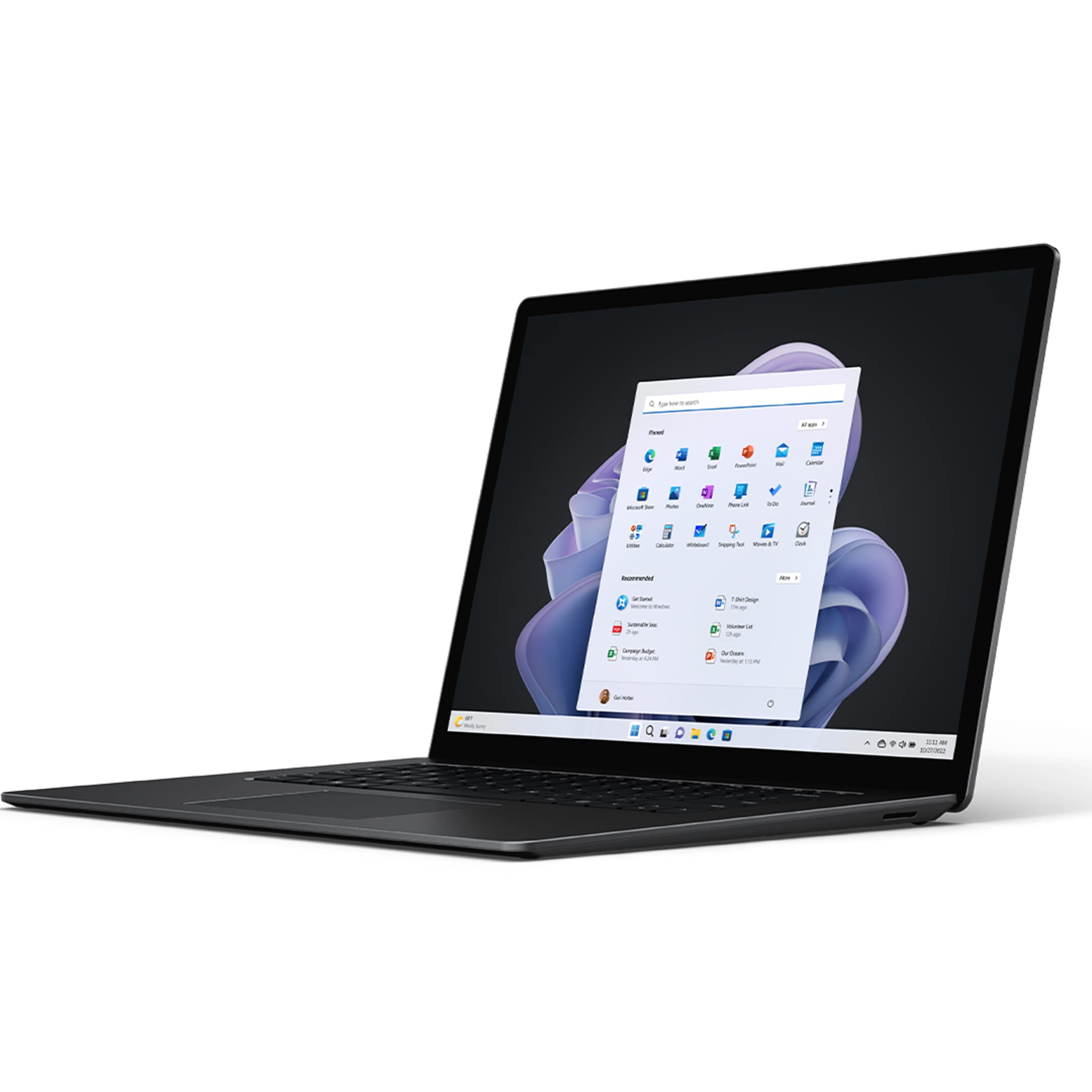 微軟 Surface Laptop 5 (2022)，15 吋觸控屏，輕薄便攜，電池續航力長，搭載快速英特爾 i7 處理器，支援多工處理，512GB 儲存空間，預載 Windows 11 系統，黑色