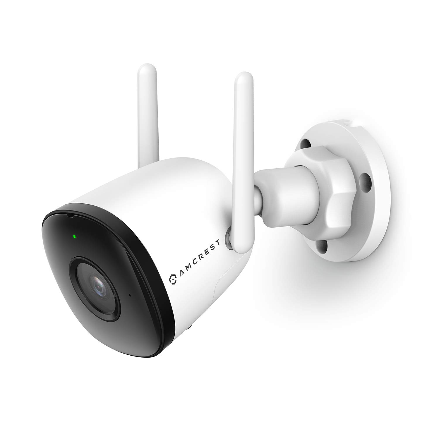 Amcrest 1080P WiFi 戶外攝像頭，智慧家庭 2MP 子彈型 IP 安全攝像頭，戶外無線，98 英尺夜視，內置麥克風，102° 視場角，256GB MicroSD 存儲（需另購），ASH22-W（有線供電）