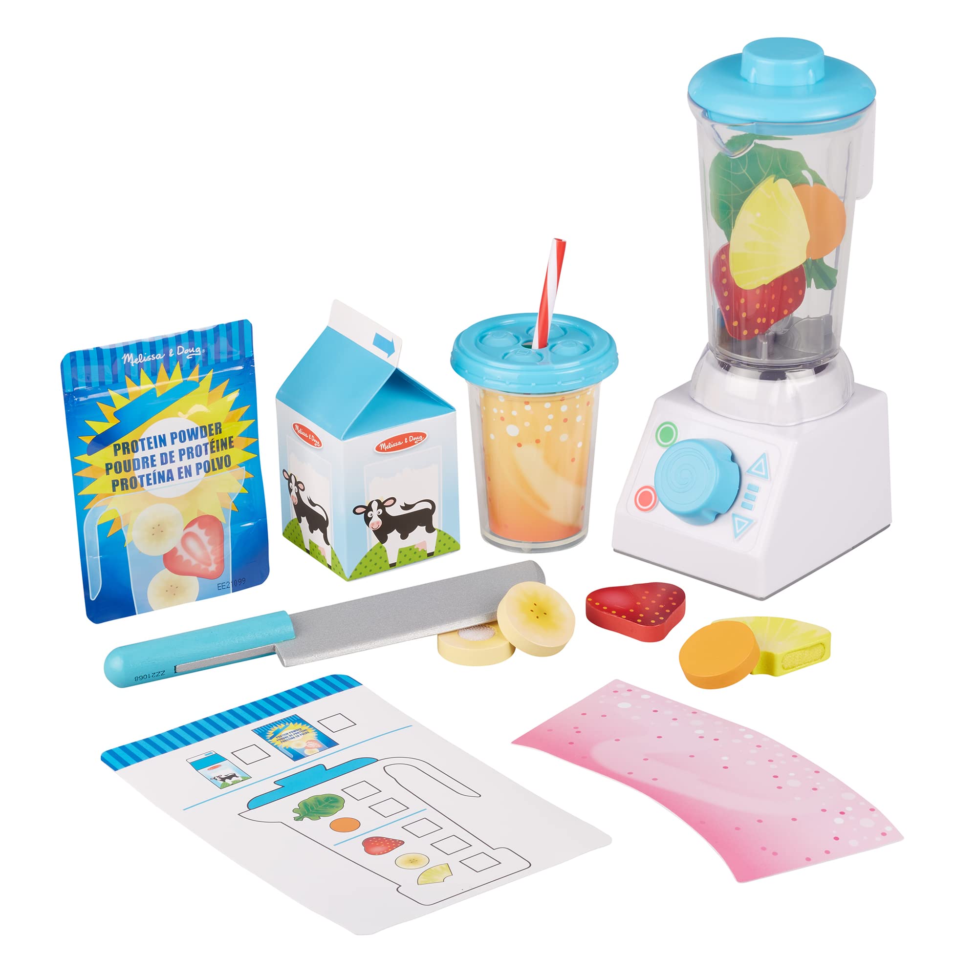 Melissa & Doug 攪拌機套裝（含玩具食物，22 件）