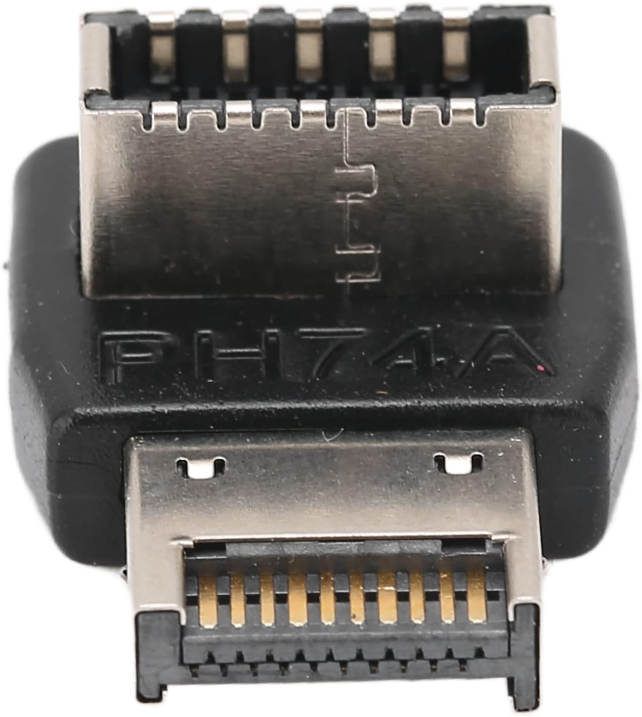 USB3.1 Type E 轉接器，電腦主機板 USB3.1 Type E 轉接器，附 90 度彎頭，支援 USB3.1、0G、3.2、20G(PH)